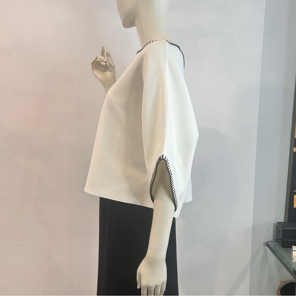 NWT Zara Contrast Embroidery Knit Top - Picture 9 of 16